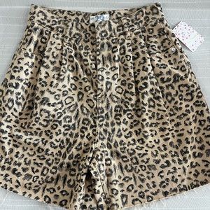 High Waisted Free People Leopard Shorts